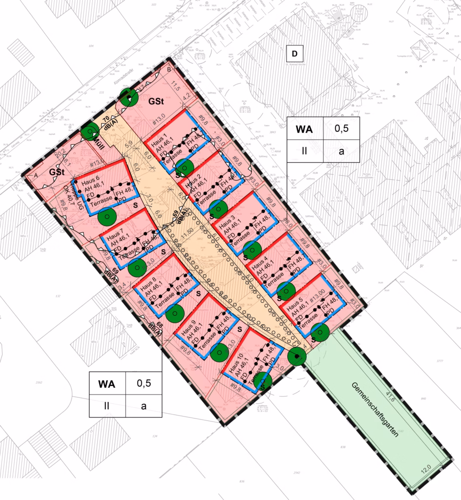 B-Plan-Zeichnung Neuss St. Konradquartier
