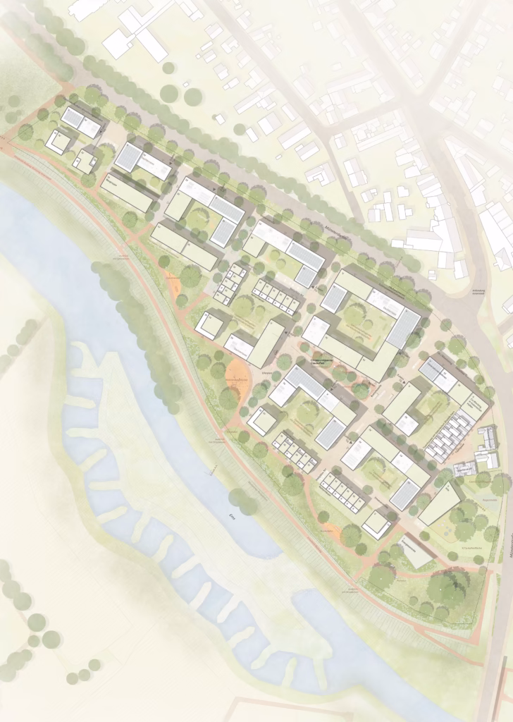 EmsAuenQuartier Greven: Lageplan