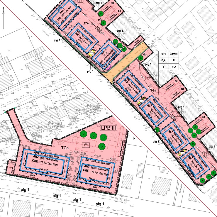 Bebauungspläne Nr. 75 "Münstereifeler Straße - Turmstraße" und Nr. 76 "Dreeser Weg - Aachener Straße" in Rheinbach