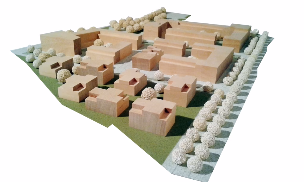 Städtebauliche-freiraumplanerischer Wettbewerb 'Magdeburg, Kleiner Stadtmarsch' - Modellfoto