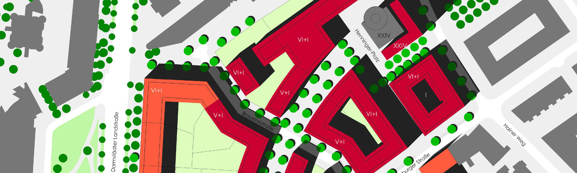 Titelbild Binding-Quartier Frankfurt: Ausschnitt Lageplan