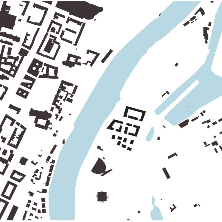 Städtebauliche-freiraumplanerischer Wettbewerb 'Magdeburg, Kleiner Stadtmarsch' - Schwarzplan