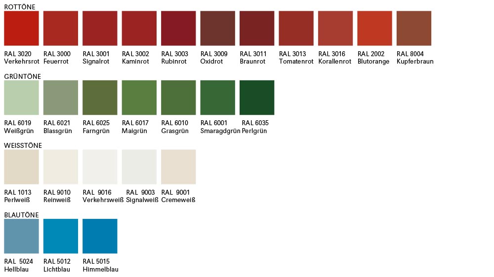 Mayener Farbkanon (hier: Fensterläden)