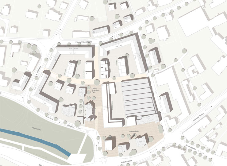 Wettbewerb Bad Hersfeld Wever-Areal - Lageplan