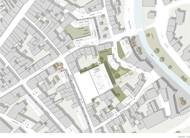 Wettbewerb Hochgarage Mayen - Lageplan